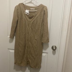 Tan sweater dress